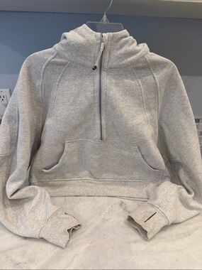 lululemon athletica Light Gray Half-Zip Pullover